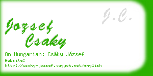 jozsef csaky business card