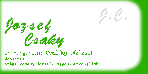 jozsef csaky business card